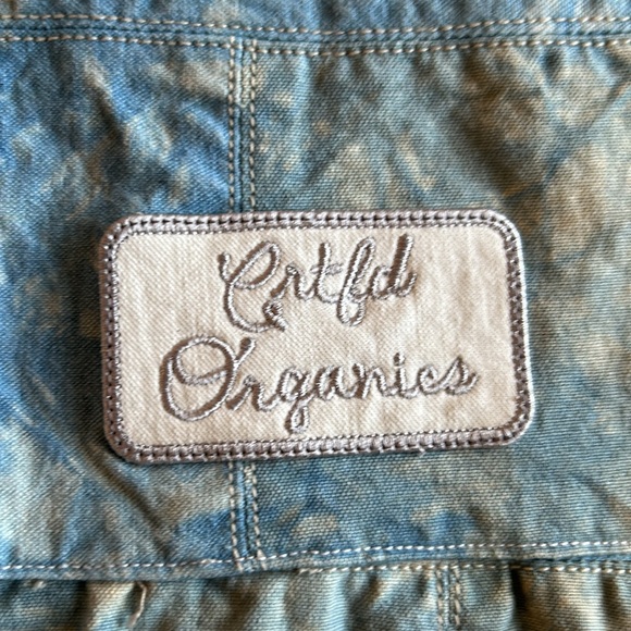NWT Crtfd Organics Acid Washed Button Up Patch Shirt Sleeved Shirt - Picture 2 of 7